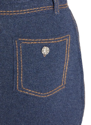 - BARRIE - Cashmere Cotton Denim Midi Skirt