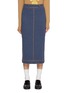 BARRIE Cashmere Cotton Denim Midi Skirt