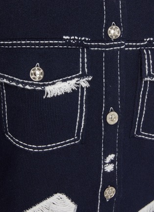  - BARRIE - Cropped Fringed Cashmere Cotton Jacket