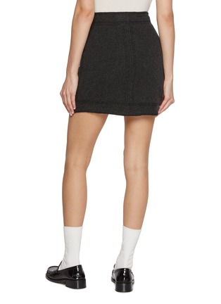 Back View - Click To Enlarge - BARRIE - Cashmere Cotton Mini Denim Skirt