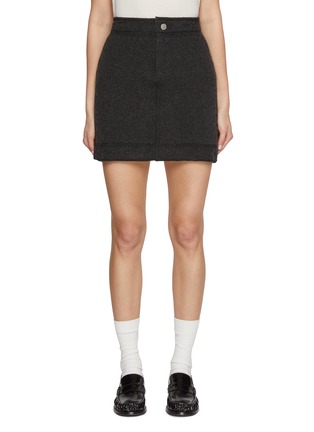 Main View - Click To Enlarge - BARRIE - Cashmere Cotton Mini Denim Skirt