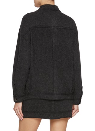 Back View - Click To Enlarge - BARRIE - Pocket Cashmere Cotton Denim Jacket