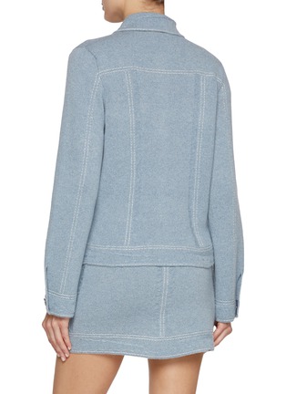 Back View - Click To Enlarge - BARRIE - Pocket Cashmere Cotton Denim Jacket