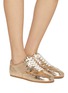 Figure View - Click To Enlarge - PEDDER RED - Benjamin Low Top Leather Sneakers