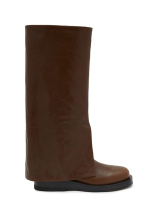 Main View - Click To Enlarge - PEDDER RED - Melia Fold Over Tall Leather Boots