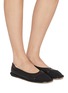 Figure View - Click To Enlarge - PEDDER RED - Nico Leather Ballerina Flats