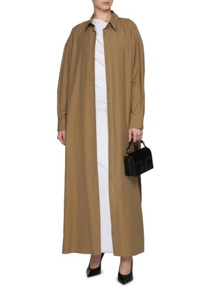 Figure View - Click To Enlarge - ARMARIUM - Leo Cotton Blend Shirt Dress
