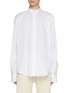 Main View - Click To Enlarge - ARMARIUM - Lavinia Band Collar Cotton Blend Shirt