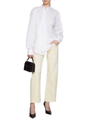 Figure View - Click To Enlarge - ARMARIUM - Lavinia Band Collar Cotton Blend Shirt
