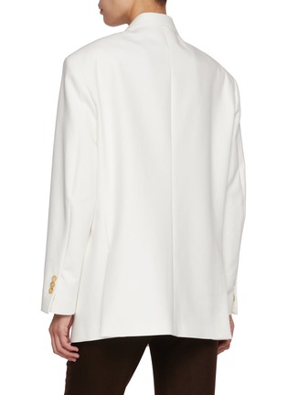 Back View - Click To Enlarge - ARMARIUM - Hubby Notch Lapel Cotton Blazer
