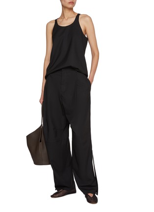 Figure View - Click To Enlarge - ARMARIUM - Anteo Slit Sides Wool Pants