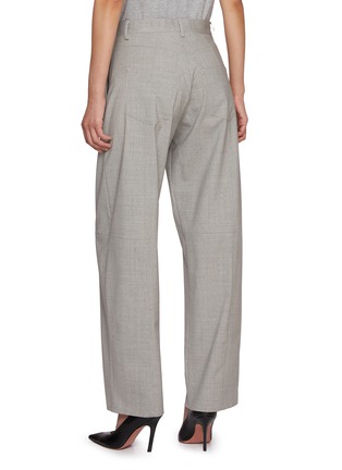 Back View - Click To Enlarge - ARMARIUM - Nilo Seamed Detailing Virgin Wool Blend Pants