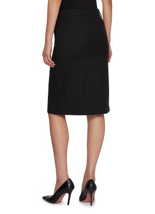 Back View - Click To Enlarge - ARMARIUM - Daria Slit Front Wool Skirt
