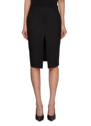 Main View - Click To Enlarge - ARMARIUM - Daria Slit Front Wool Skirt