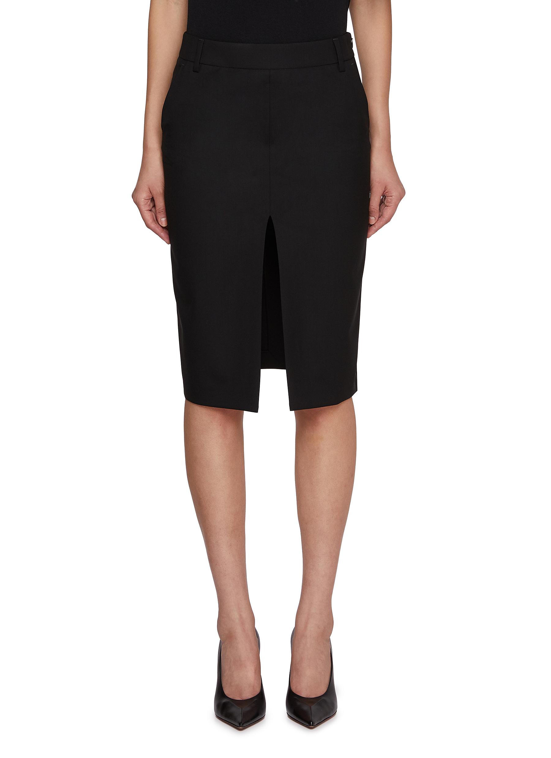 ARMARIUM | Daria Slit Front Wool Skirt | Women | Lane Crawford ARMARIUM | Daria Slit Front Wool Skirt | Women | Lane Crawford