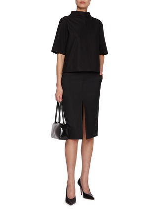 Figure View - Click To Enlarge - ARMARIUM - Daria Slit Front Wool Skirt