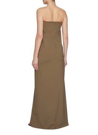 Back View - Click To Enlarge - ARMARIUM - Alya Off-the-Shoulder Virgin Wool Blend Maxi Dress
