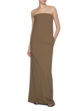 Figure View - Click To Enlarge - ARMARIUM - Alya Off-the-Shoulder Virgin Wool Blend Maxi Dress