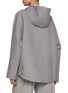 Back View - Click To Enlarge - ARMARIUM - Maurilio Anorak Half Zip Hooded Virgin Wool Cotton Jacket