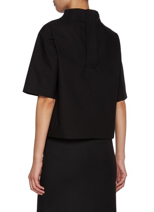 Back View - Click To Enlarge - ARMARIUM - Antonia Stand Collar Cotton Top
