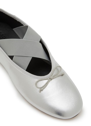 Detail View - Click To Enlarge - PEDDER RED - Bella Metallic Leather Ballerina Flats