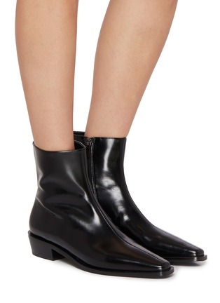 Figure View - Click To Enlarge - PEDDER RED - Ace Leather Ankle Boots