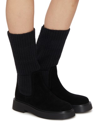 Figure View - Click To Enlarge - PEDDER RED - Joy Suede Ankle Boots