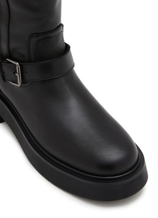 Detail View - Click To Enlarge - PEDDER RED - Julia Buckled Leather Tall Boots