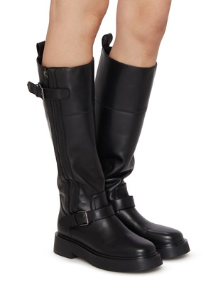 Figure View - Click To Enlarge - PEDDER RED - Julia Buckled Leather Tall Boots