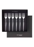 Detail View - Click To Enlarge - CASA BUGATTI - Natura Stainless Steel Shining Finish Cake Fork Set of 6 — Steel