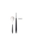 Main View - Click To Enlarge - CASA BUGATTI - Ares Chopsticks and Soup Spoon Set of 2 — Black