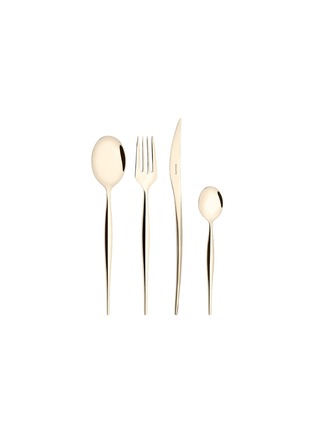 Main View - Click To Enlarge - CASA BUGATTI - Natura Stainless Steel PVD Finish Cutlety Set of 4 — Champagne