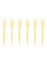 Main View - Click To Enlarge - CASA BUGATTI - Natura Stainless Steel Sandblasted PVD Finish Cake Fork Set of 6 — Gold