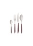 Main View - Click To Enlarge - CASA BUGATTI - Ares Stainless Steel Brushed Finish Cutlery Set of 4 — Brown