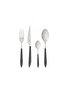 Main View - Click To Enlarge - CASA BUGATTI - Ares Stainless Steel Brushed Finish Cutlery Set of 4 — Black