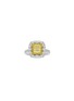 LC COLLECTION JEWELLERY Fancy Light Yellow Diamond 18K White Gold Ring — HK 13