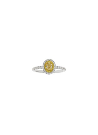 Main View - Click To Enlarge - LC COLLECTION JEWELLERY - Yellow Diamond 18K White Gold Ring — HK 13