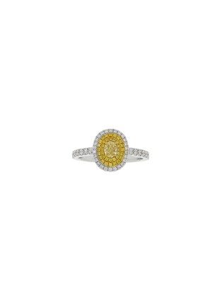 Main View - Click To Enlarge - LC COLLECTION JEWELLERY - Yellow Diamond 18K White Gold Ring — HK 13