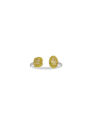 Main View - Click To Enlarge - LC COLLECTION JEWELLERY - Yellow Diamond 18K White Gold Ring — HK 13.5