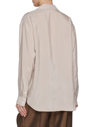 Back View - Click To Enlarge - THE ROW - Valene Striped Silk Shirt