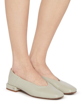 Kasy Leather Ballerina Flats