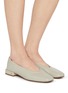 Figure View - Click To Enlarge - SAM EDELMAN - Kasy Leather Ballerina Flats