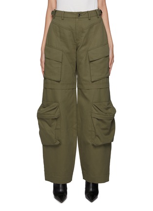 Main View - Click To Enlarge - BONBOM - Mephaus Cotton Linen Blend Cargo Pants