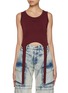 Main View - Click To Enlarge - BONBOM - Cropped Logo Cotton Tank Top