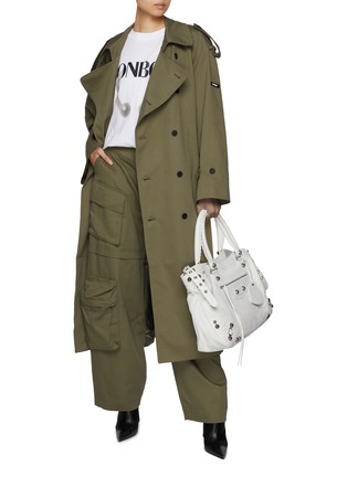 Figure View - Click To Enlarge - BONBOM - Daria Cotton Linen Blend Trench Coat