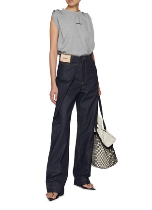 Figure View - Click To Enlarge - BONBOM - Orbita Wrap Front Jeans