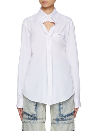 Main View - Click To Enlarge - BONBOM - Nolls Twist Placket Shirt