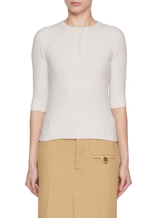 Main View - Click To Enlarge - MAISON ALEXANDRA GOLOVANOFF  - Paul Cotton Cashmere Blend Henley Top