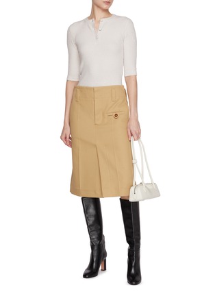 Figure View - Click To Enlarge - MAISON ALEXANDRA GOLOVANOFF  - Paul Cotton Cashmere Blend Henley Top