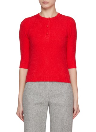 Main View - Click To Enlarge - MAISON ALEXANDRA GOLOVANOFF  - Paul Cotton Cashmere Blend Henley Top